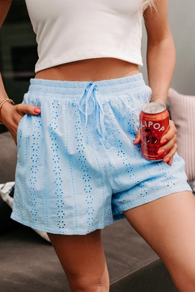 vest Backseat Stories Eyelet Boxer Shorts (Blue)