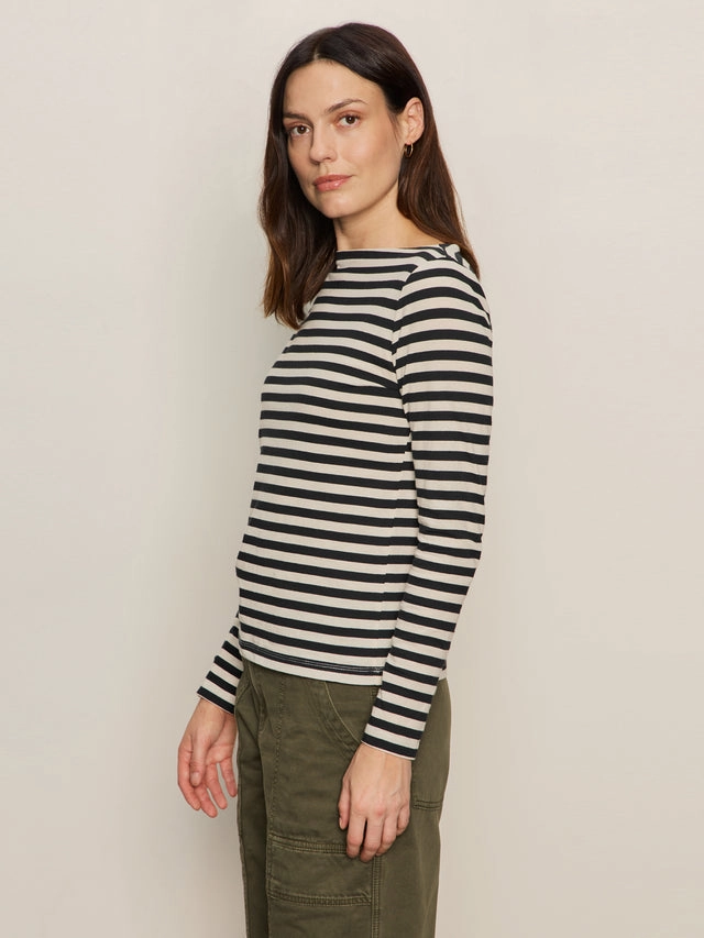 BOATNECK LONG SLEEVE TEE Hypoallergenic Inner Layer