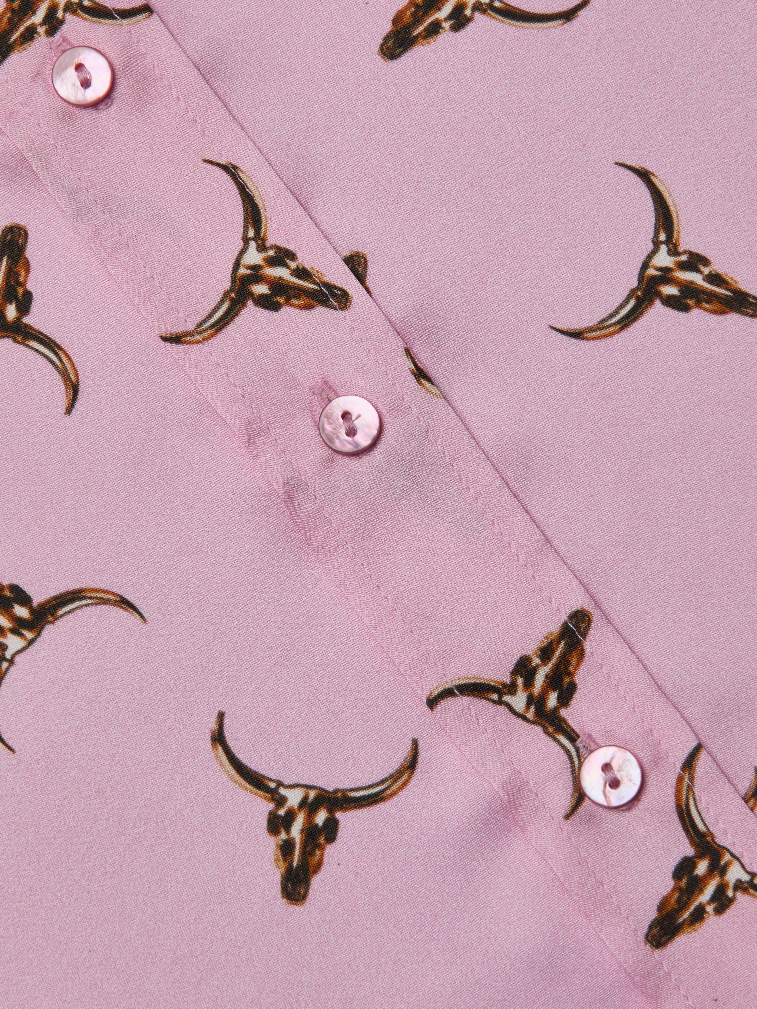 QuickRelease Fastener FourWay Stretch Fabric Dani Silk Blouse Bulls Head Blush/Bronze