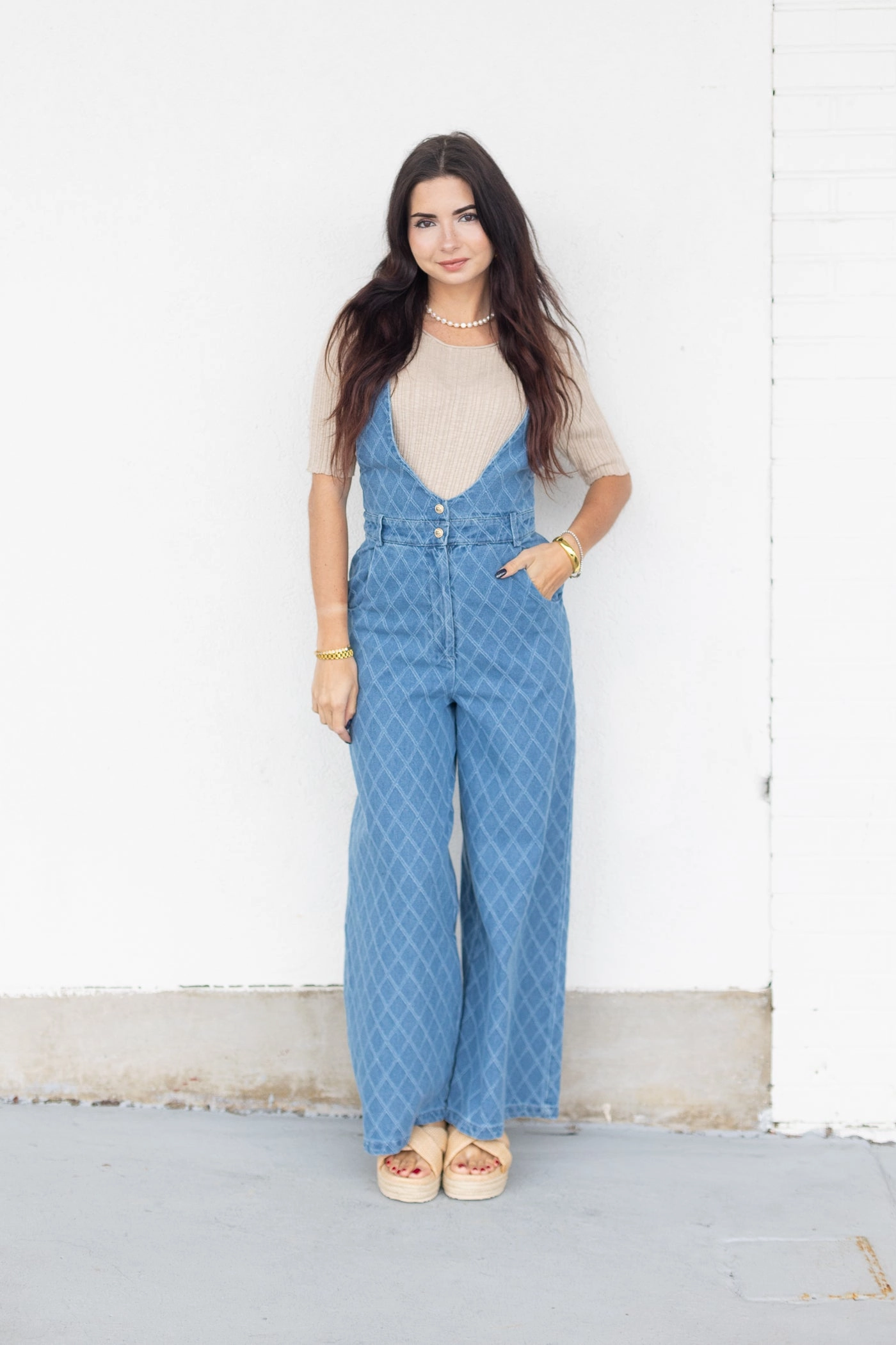 QUINN JUMPSUIT Decorative stitching Tough Materials