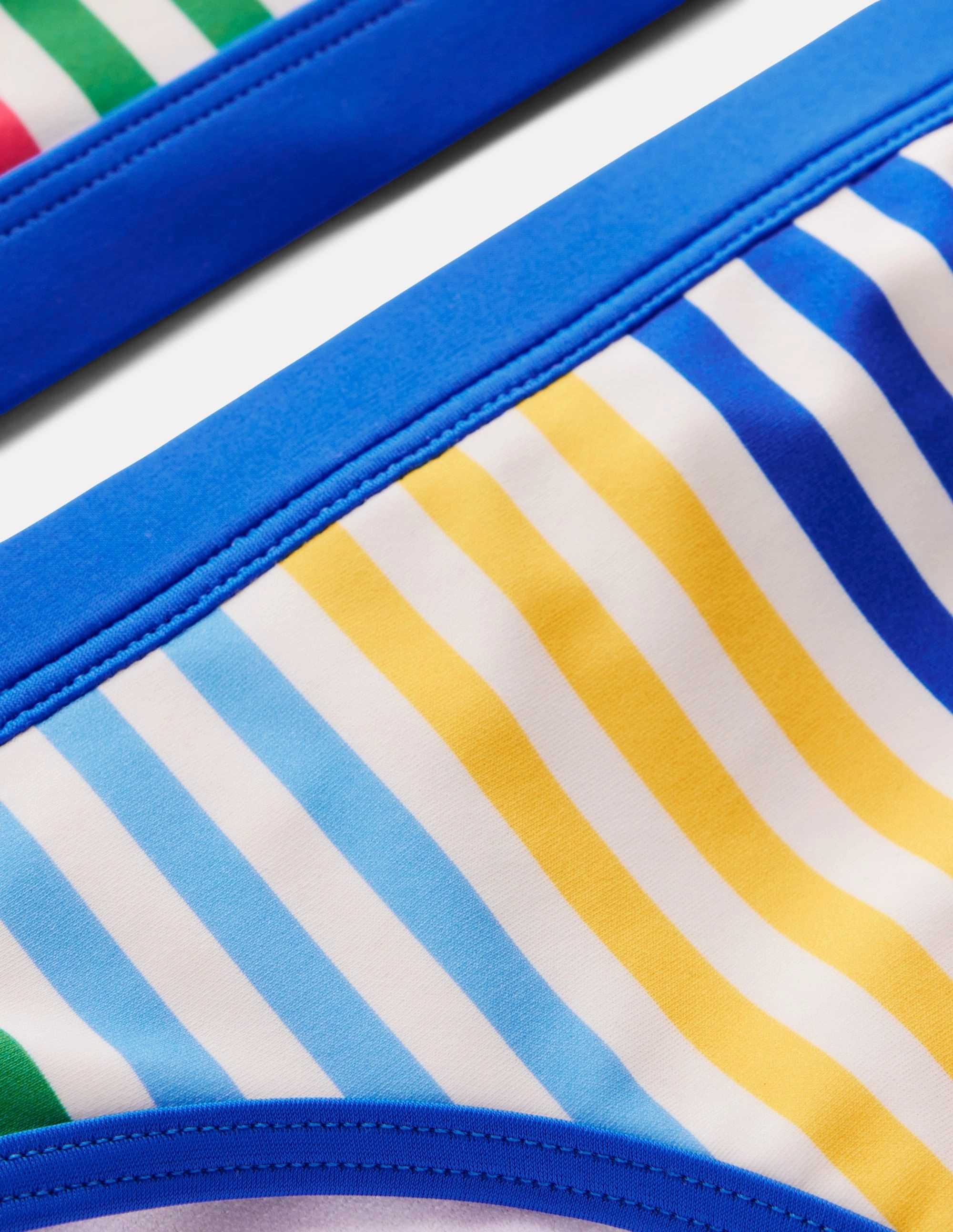 Sturdy stitching Shade Enhanced Collar Racerback Bikini-Hotchpotch Stripe