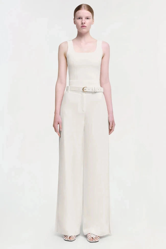 Wrinkle resistant fabric Ramaina Tank Ivory