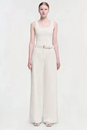 Wrinkle resistant fabric Ramaina Tank Ivory