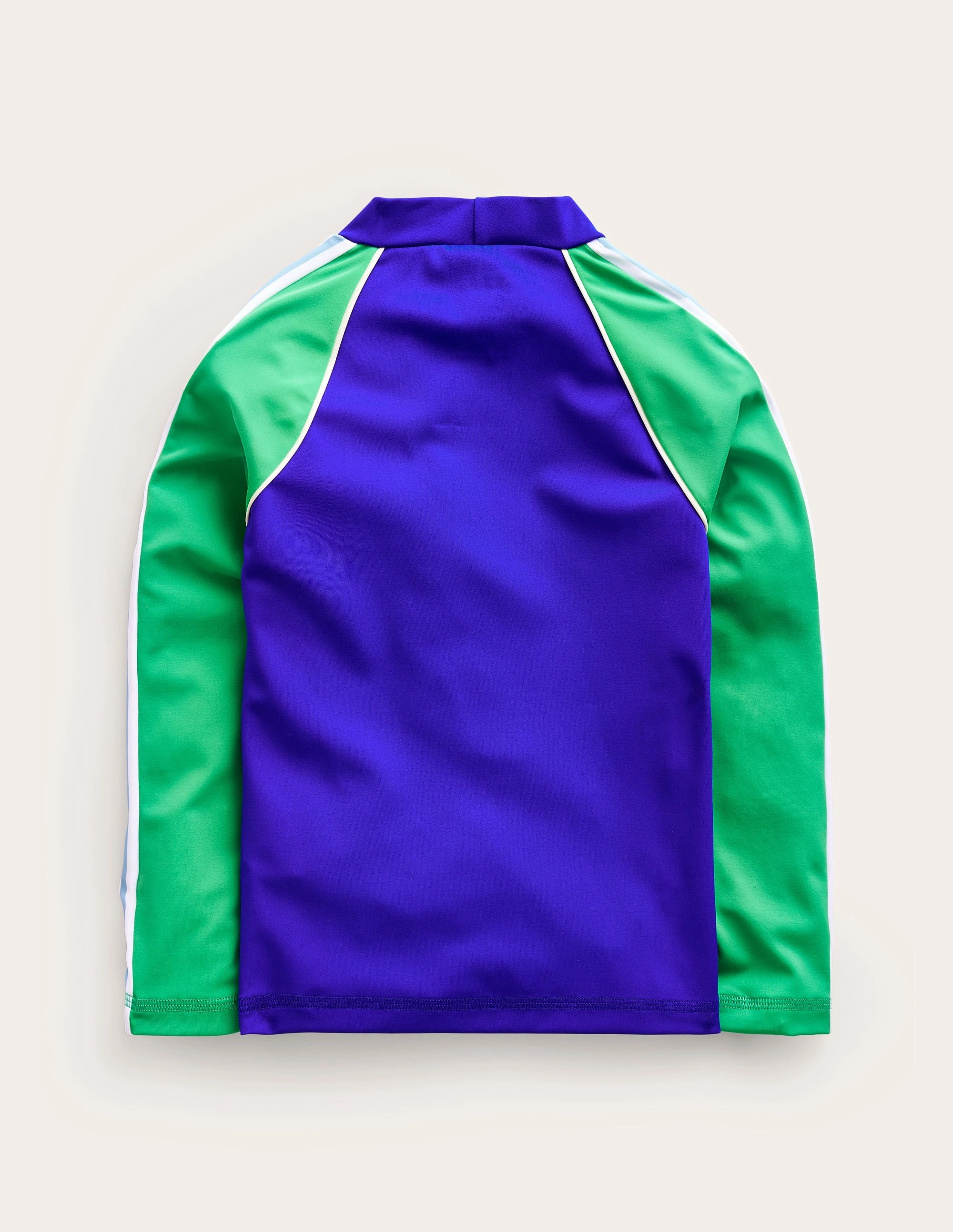 Ocean Waves Rash Vest-Blue Heron/Pea Green