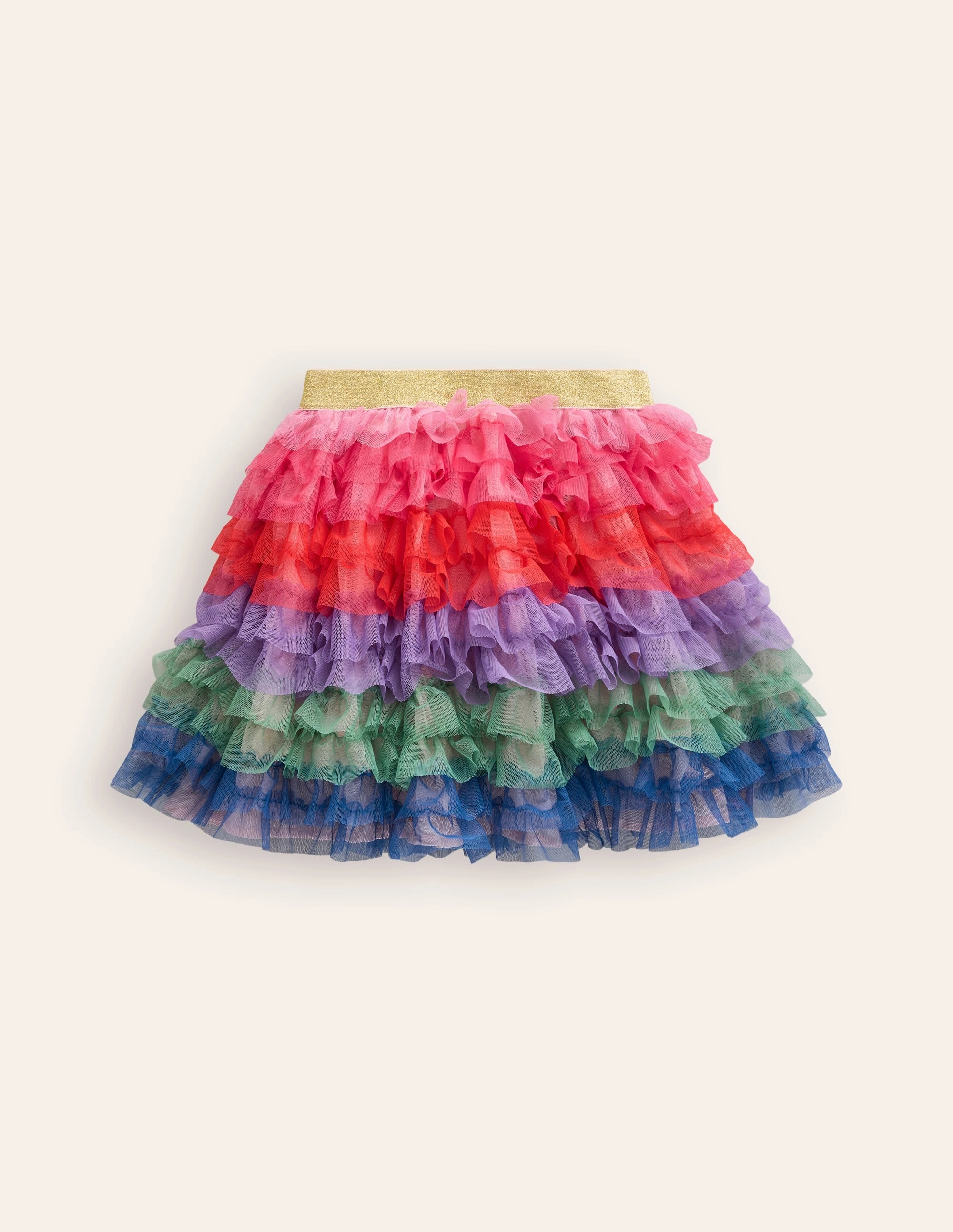 Rainbow Tulle Skirt-Multi Rainbow Aesthetic Fit