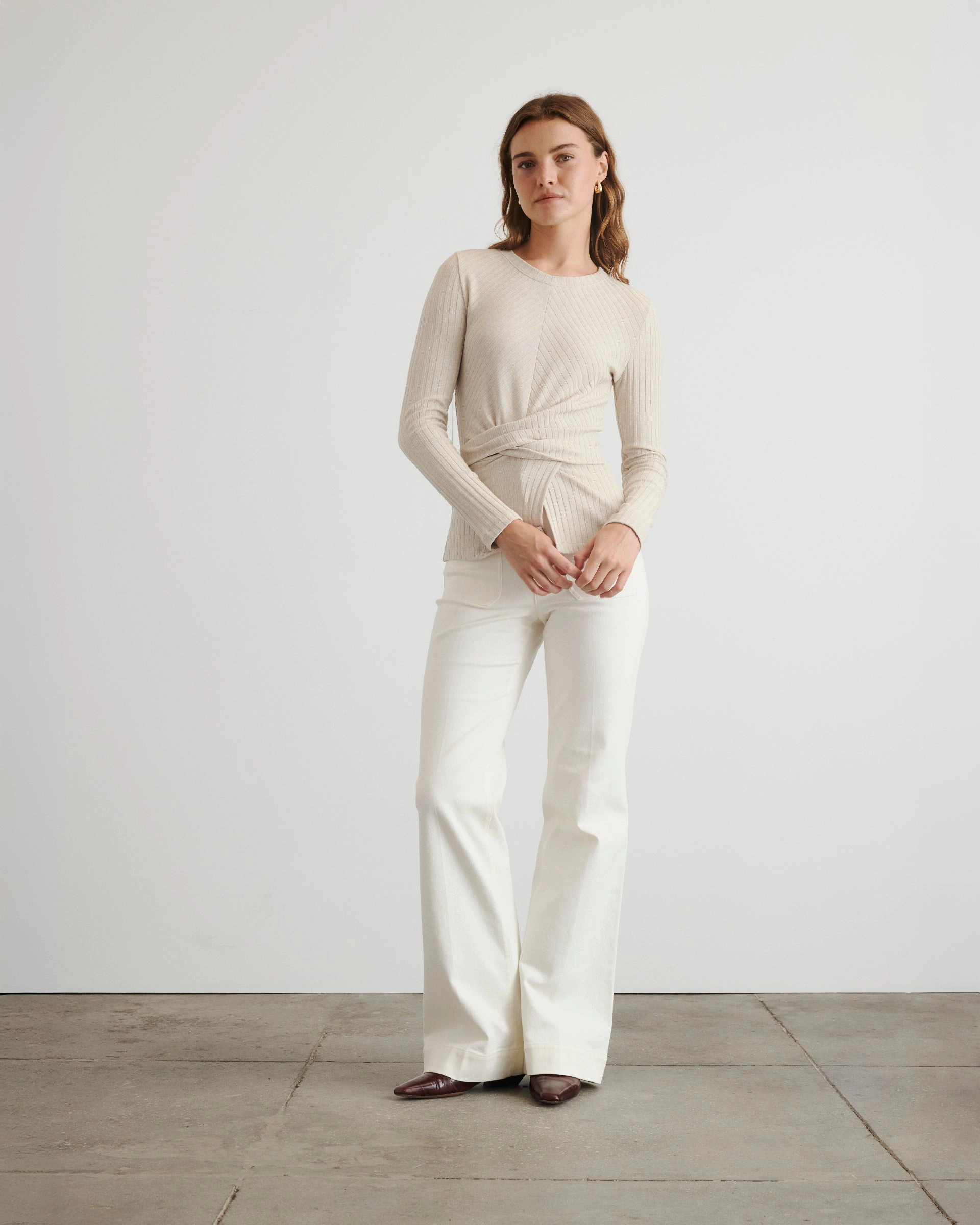 Buttery Soft Feel Compression Fit Long Sleeve Kelsey Top