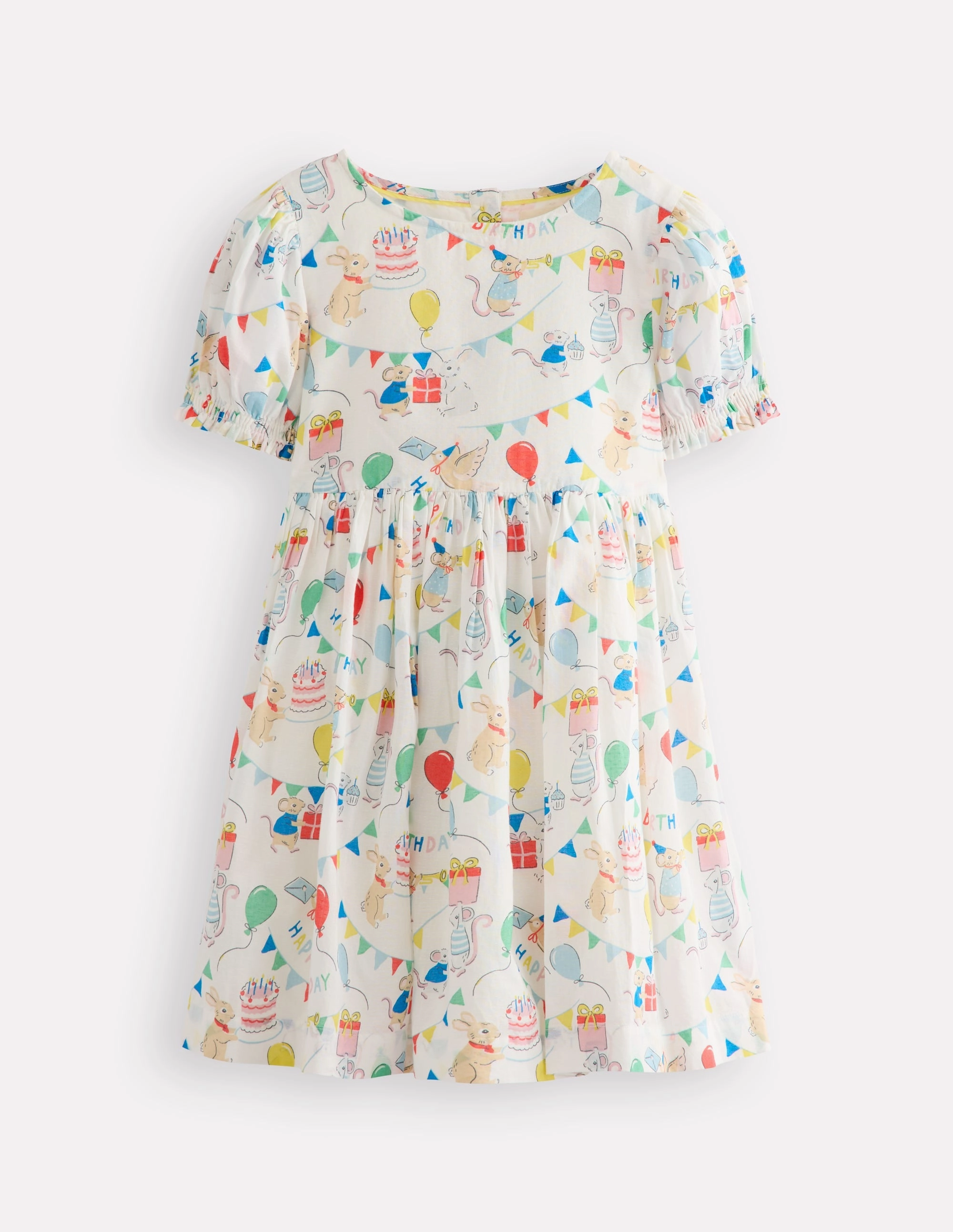 Madeline Woven Dress-Birthday Print Trend Detail Comfy Look