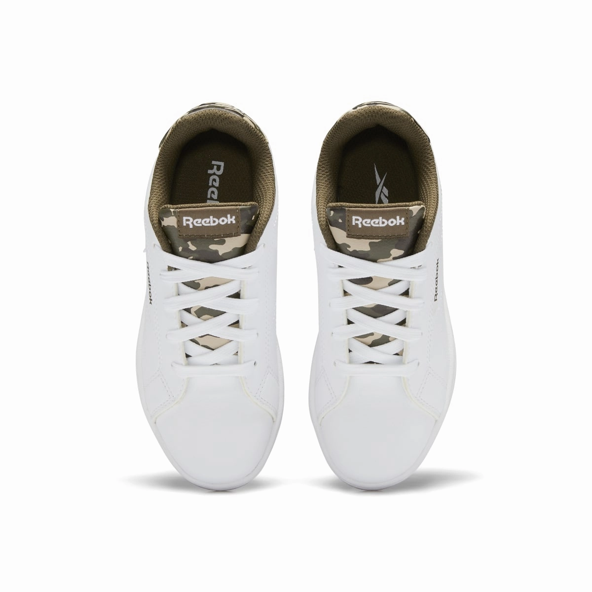 Leather Touch Airy Design REEBOK GY8489 ROYAL COMPLETE CLN 2.0 JR'S (Medium) White/White/Green Synthetic Lifestyle Shoes