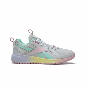 REEBOK HQ4007 DURABLE XT KID'S (Medium) Grey/Pink/Mint Leather & Rubber Running Shoes Dad Pick Mountain Strong