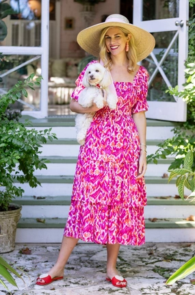 Reese Dress / Magenta Flare Swing