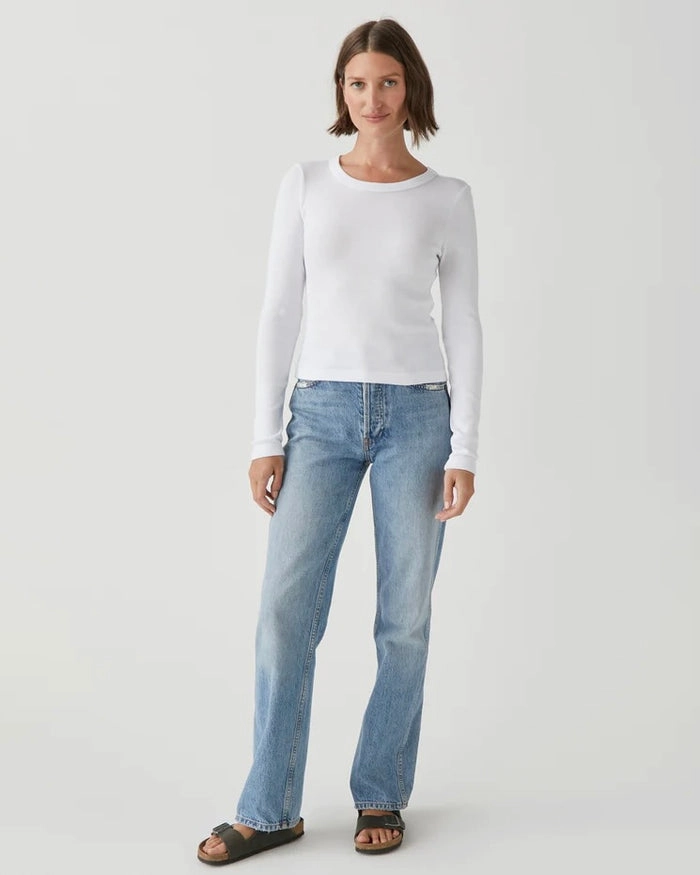 ORION CROP TEE 1X1 COTTON FrenchTerry Petal Sleeve Architecture