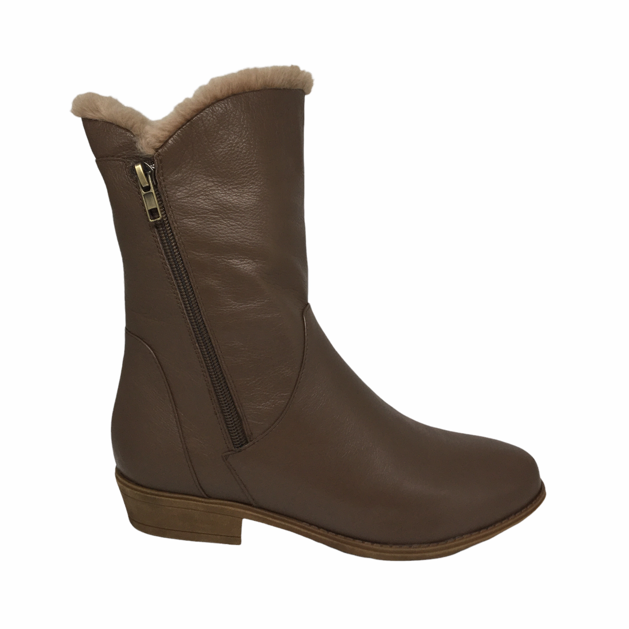 Django & Juliette Rudo Leather ~ Mocca ~ Black subtle style Moisture Wicking Fabric