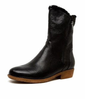 Chelsea Design Clean Lines Django & Juliette Rudo Leather ~ Mocca ~ Black