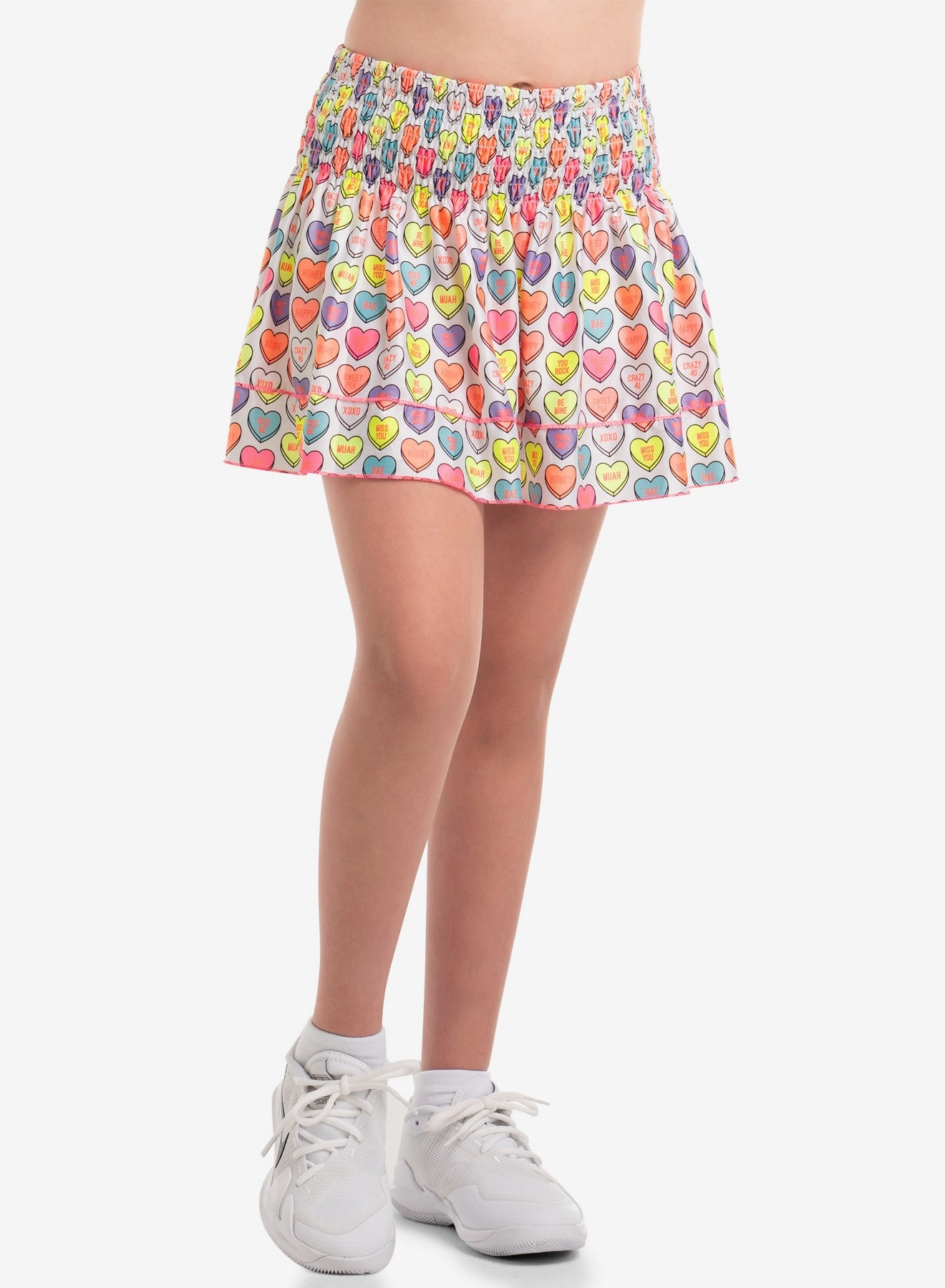 Light Reflective Details Candy Crush Smocked Skirt - Girls