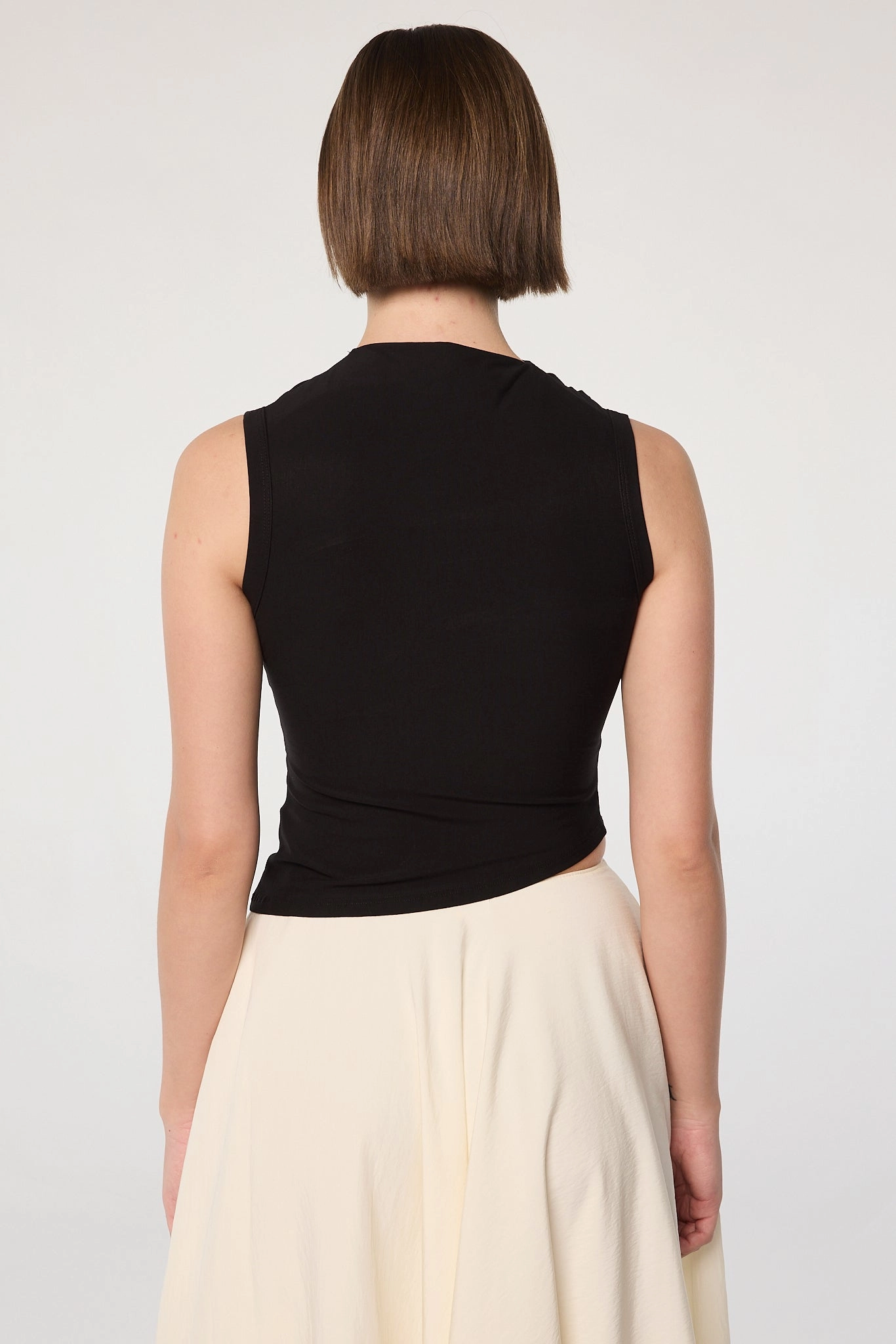 Linen Blend Fabric StretchFit Design SELMA TANK TOP