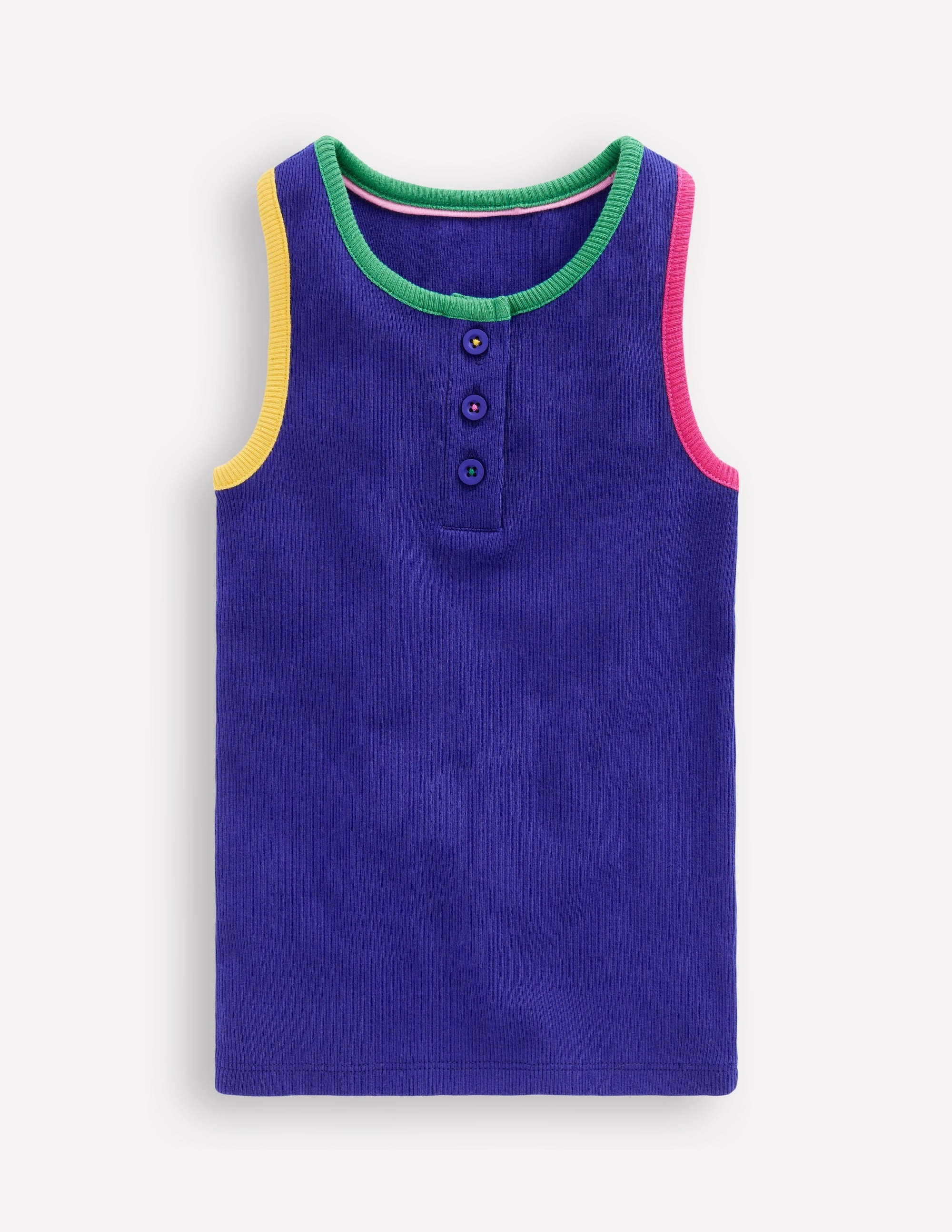 Racerback Ribbed Vest-Bright Blue HighCollar Design