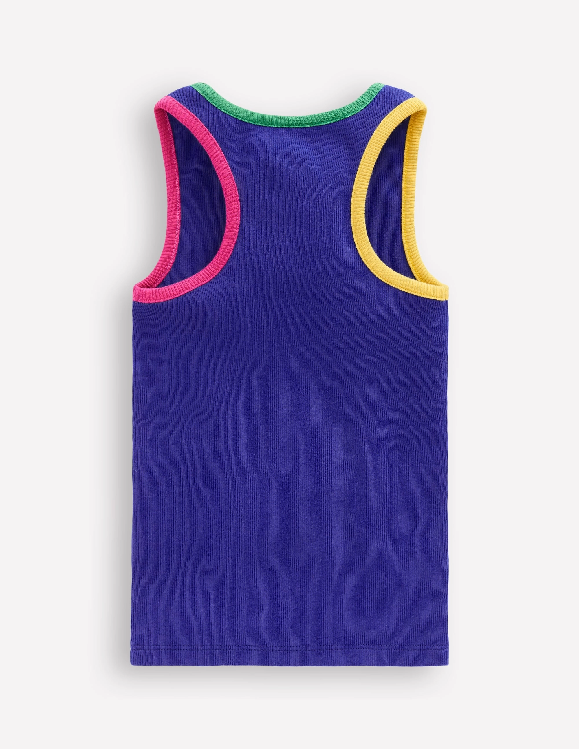 Racerback Ribbed Vest-Bright Blue Fade Resistant Treatment Antibacterial