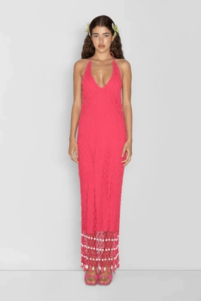 Reis Macrame Maxi Dress Candy Everyday-Use