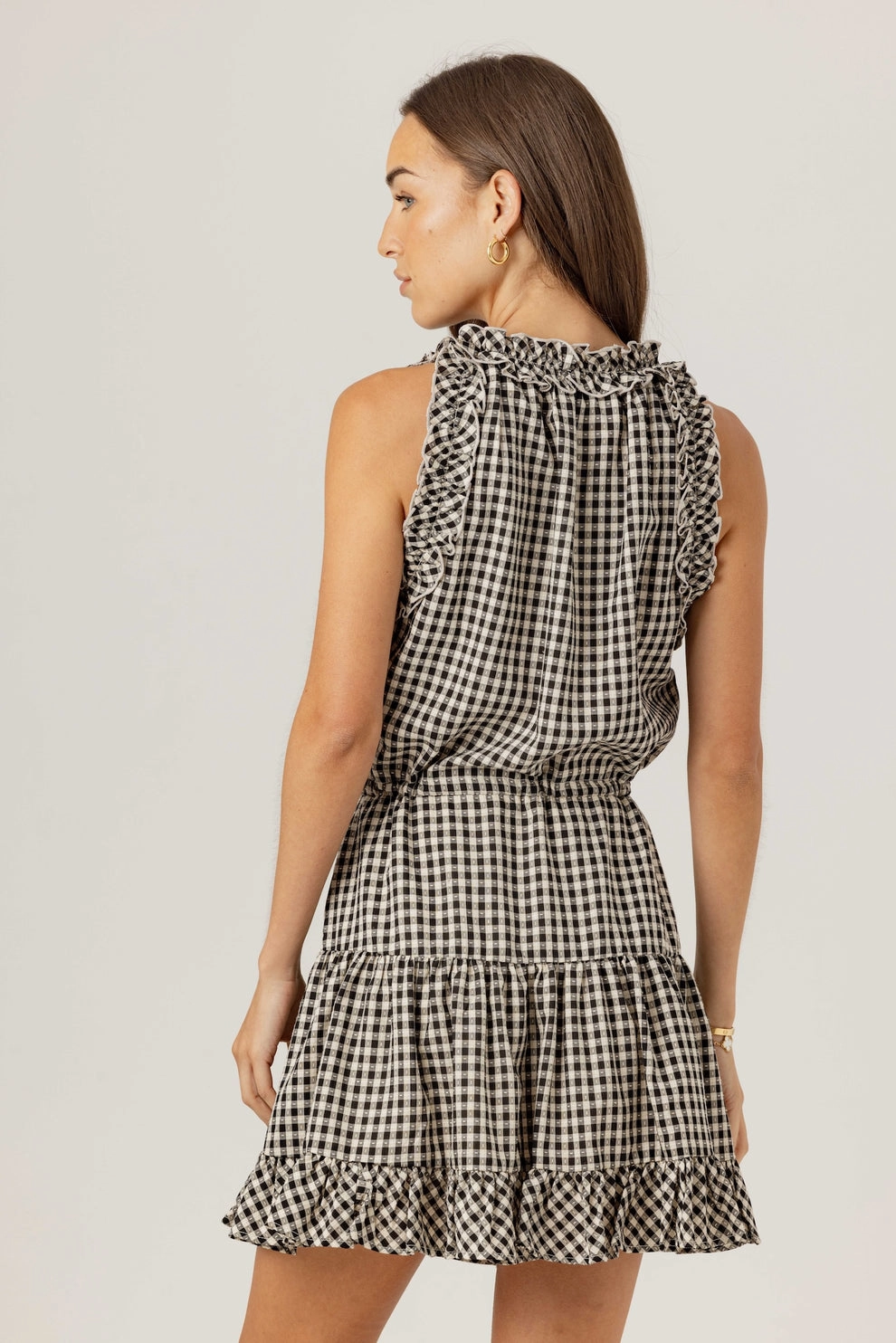 GINGHAM BLISSE DRESS Geometric-pattern