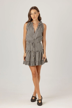 Lightweight Piece Sleek and Simple GINGHAM BLISSE DRESS