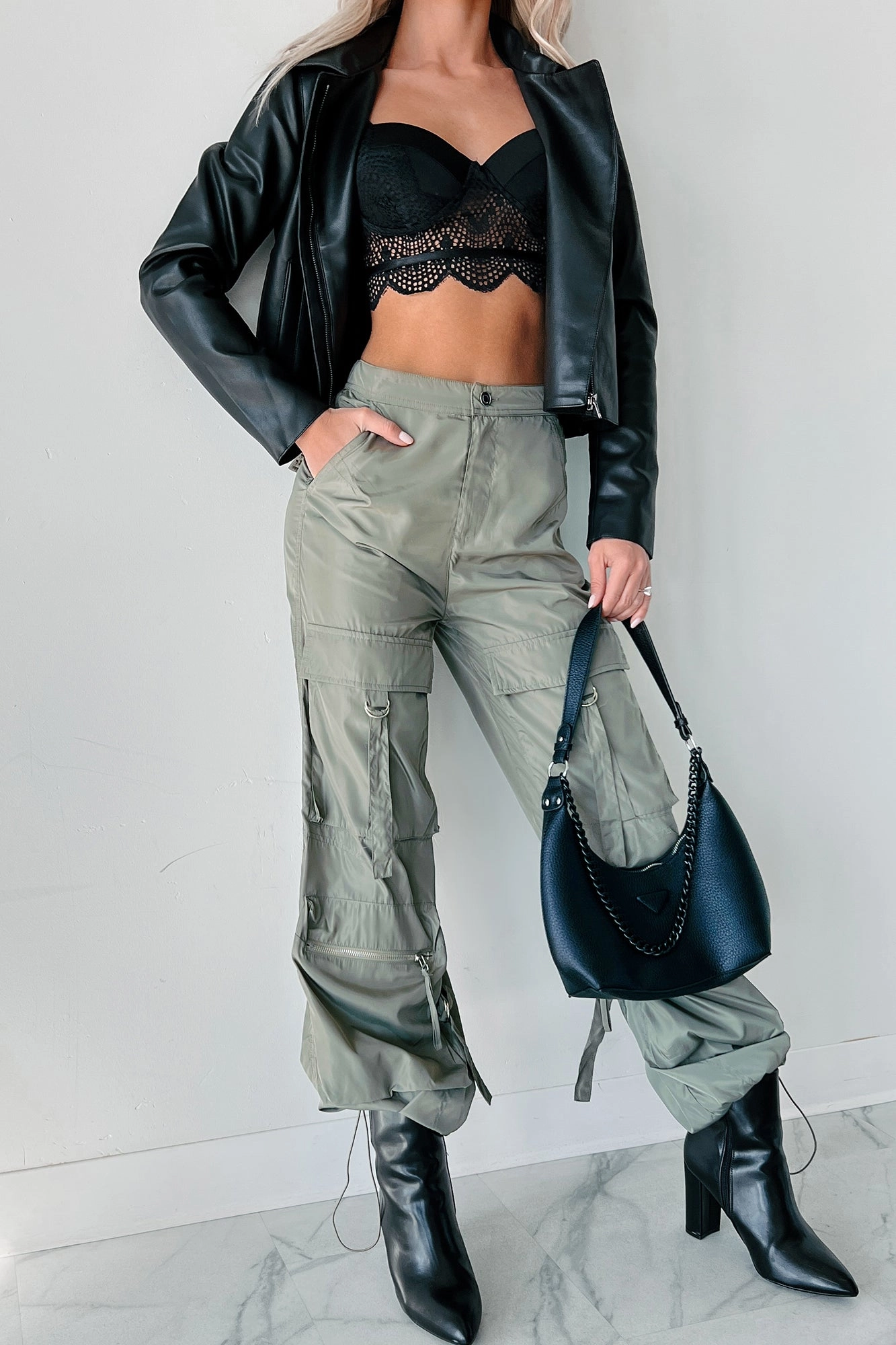You've Heard About Me Cargo Utility Pants (Olive) Chill Ready Clean Lines