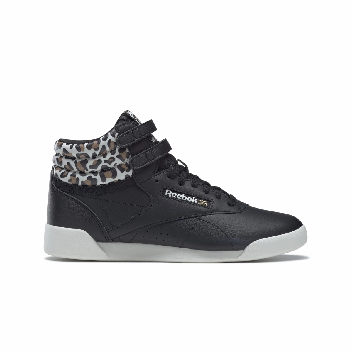 Quality Bold Tone REEBOK HP6446 F/S HI JR'S (Medium) Black/Shara/Gold Leather Lifestyle Shoes