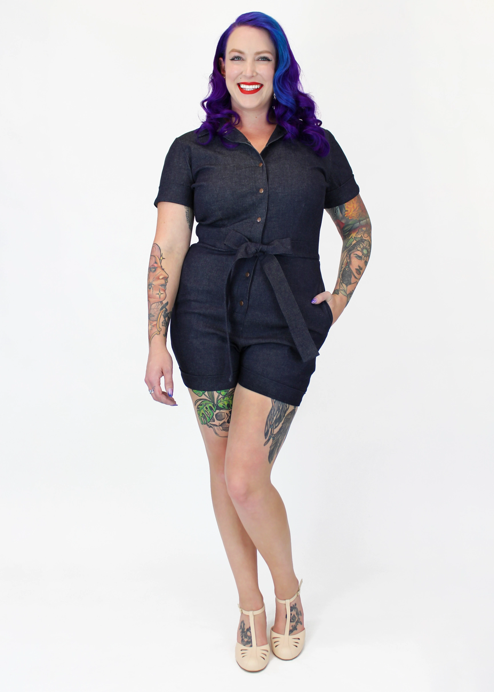 One Piece Denim Romper #DRS Smart Vintage