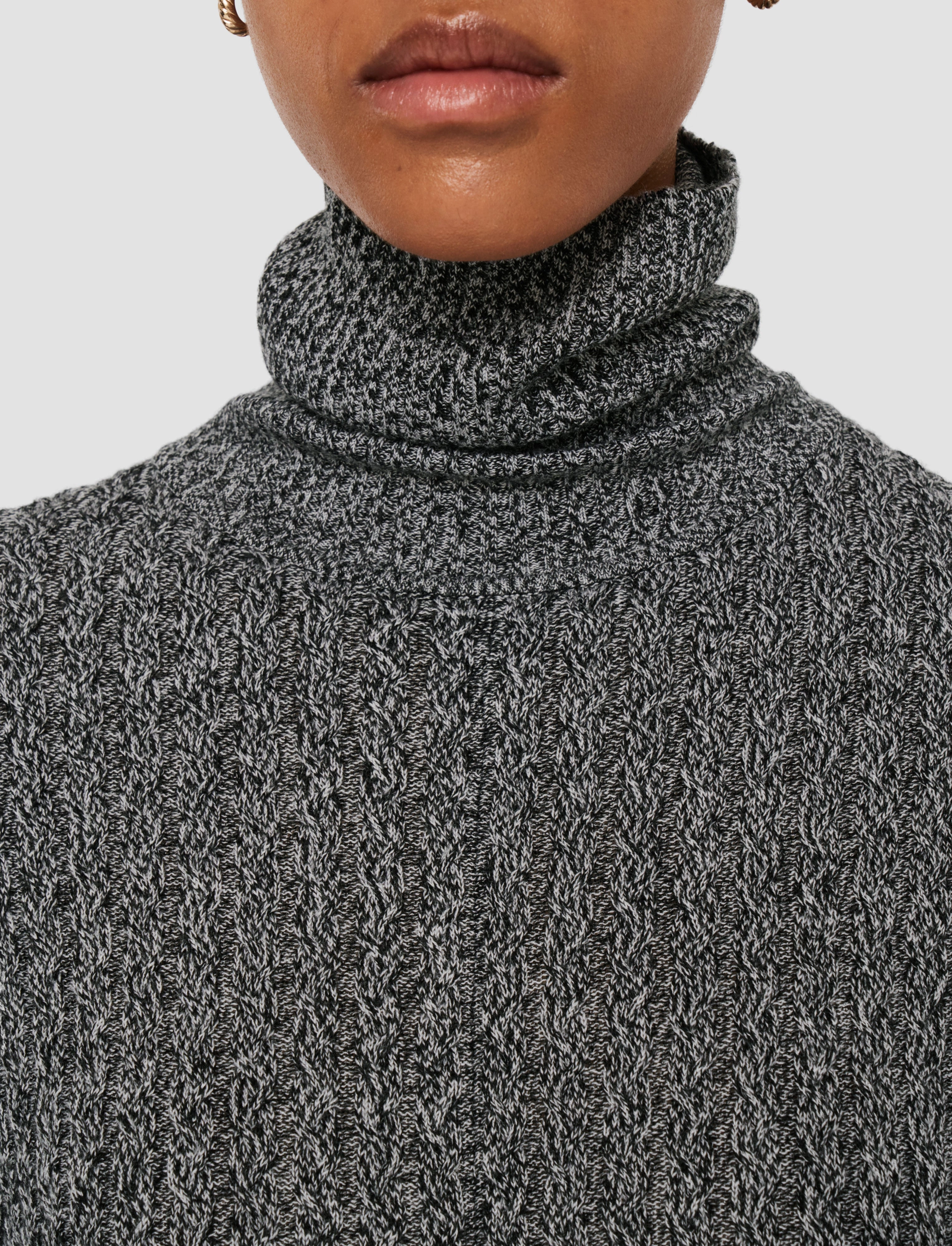 Travel Friendly Skin Tone Ribbed Cable Knit Dress