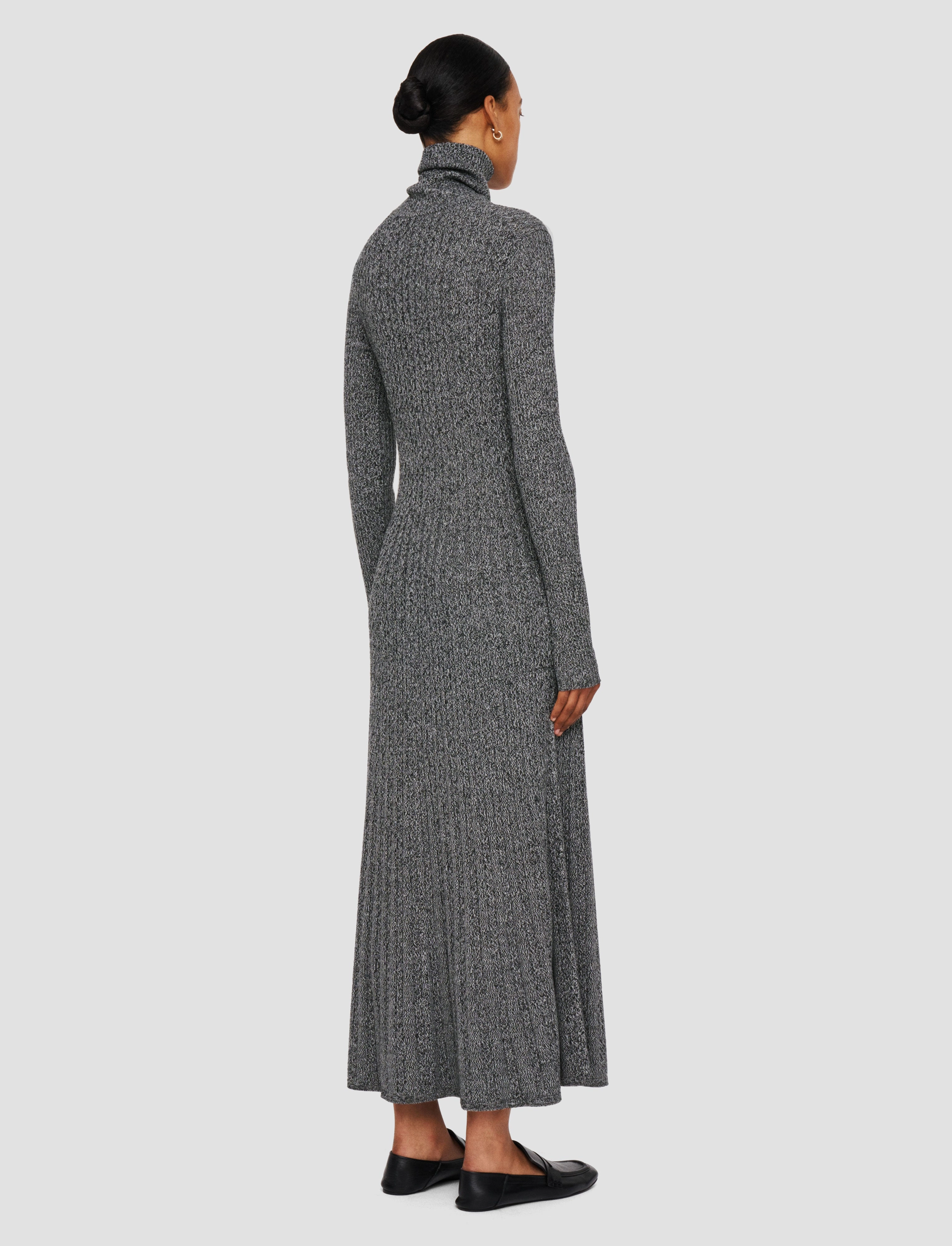 Scoop-Neck Ribbed Cable Knit Dress
