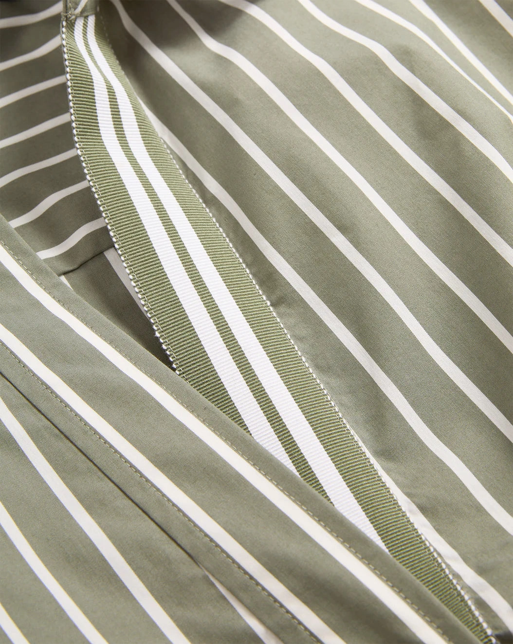 Trendy Cardigan EasyCare Material Devra Ruched Button-Down Shirt Stone Army/White