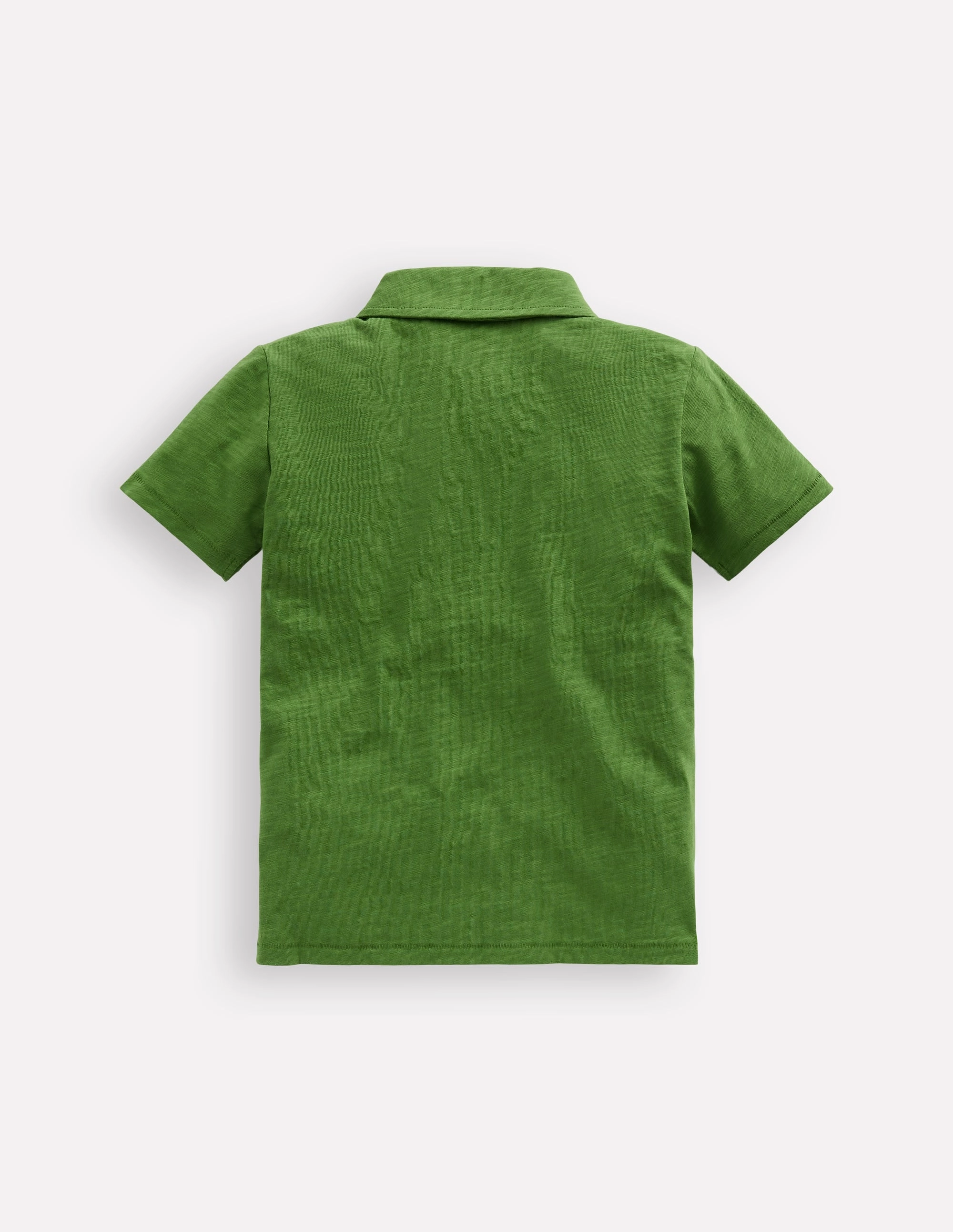 Slub Polo Shirt-Broccoli Green FrayResistant Fabric