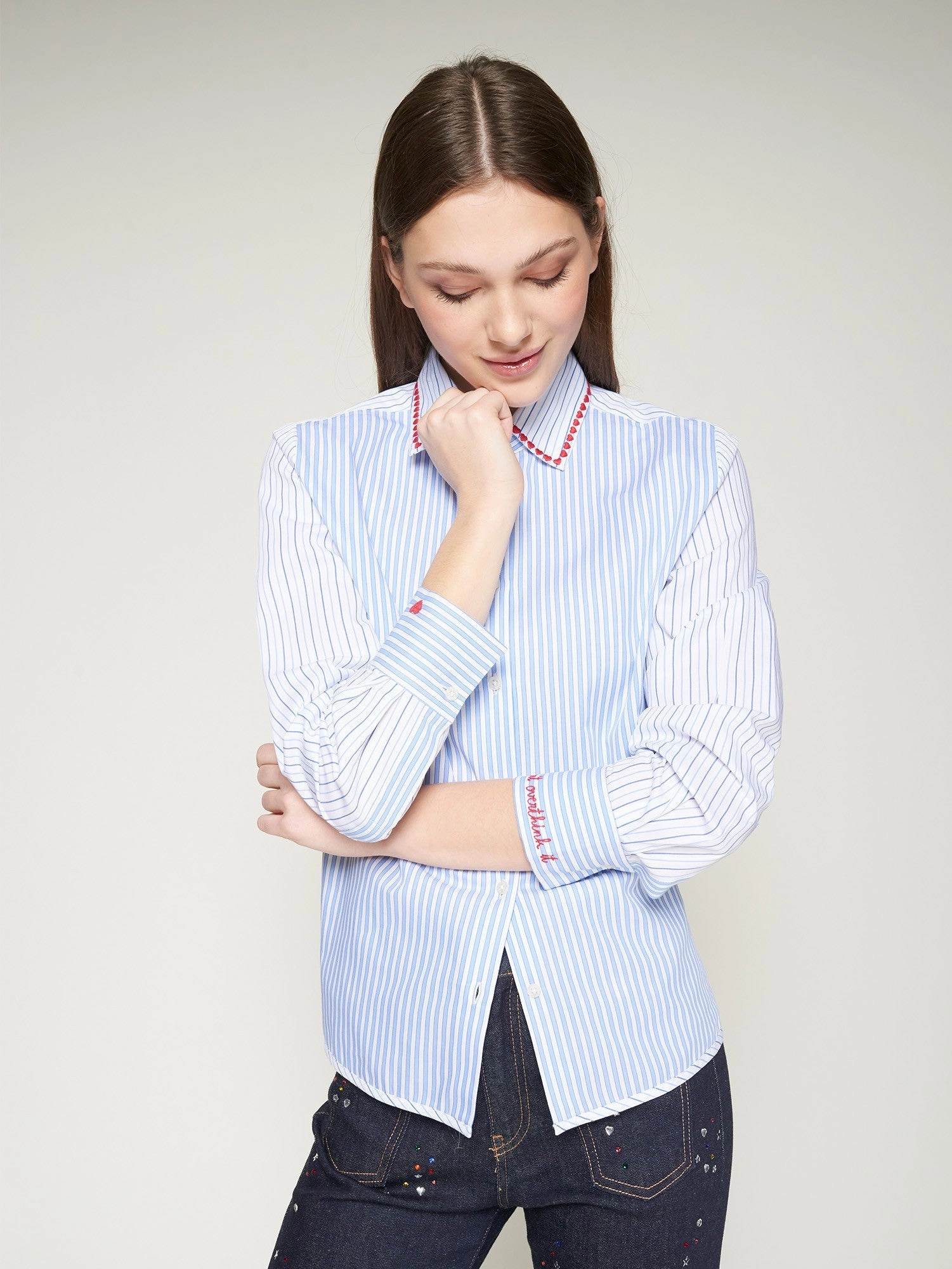 HEART COLLAR SHIRT DoubleStitched SeamlessSidePanels