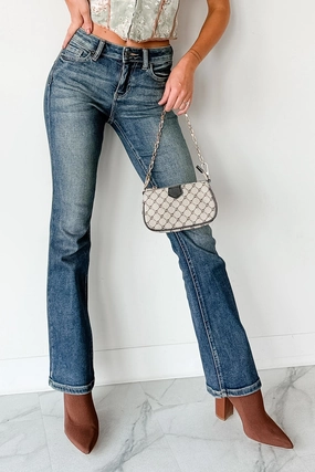 Roman Mid Rise Boot-Cut Cello Jeans (Dark Tint) Comfort Ready Compact Storage