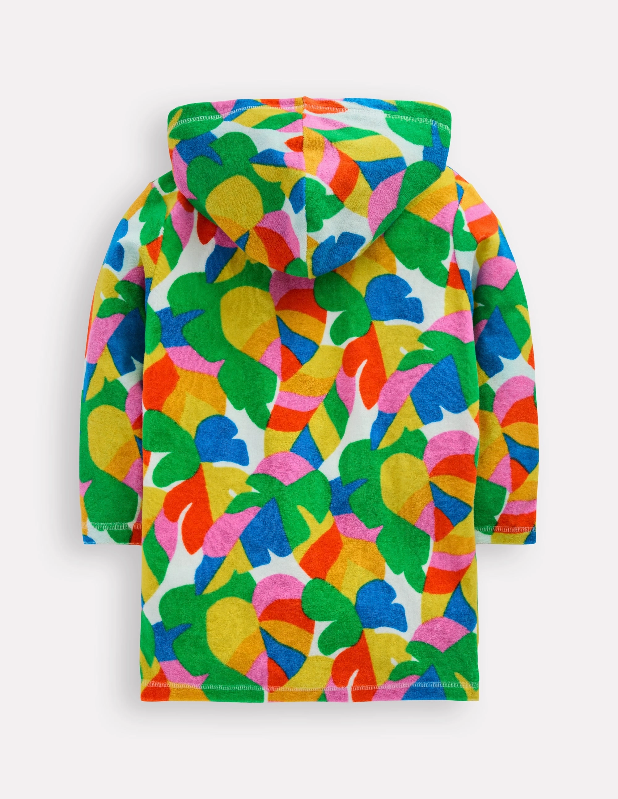 Romie Towelling Zip Throw-On-Multi Abstract Palm Travel Gear