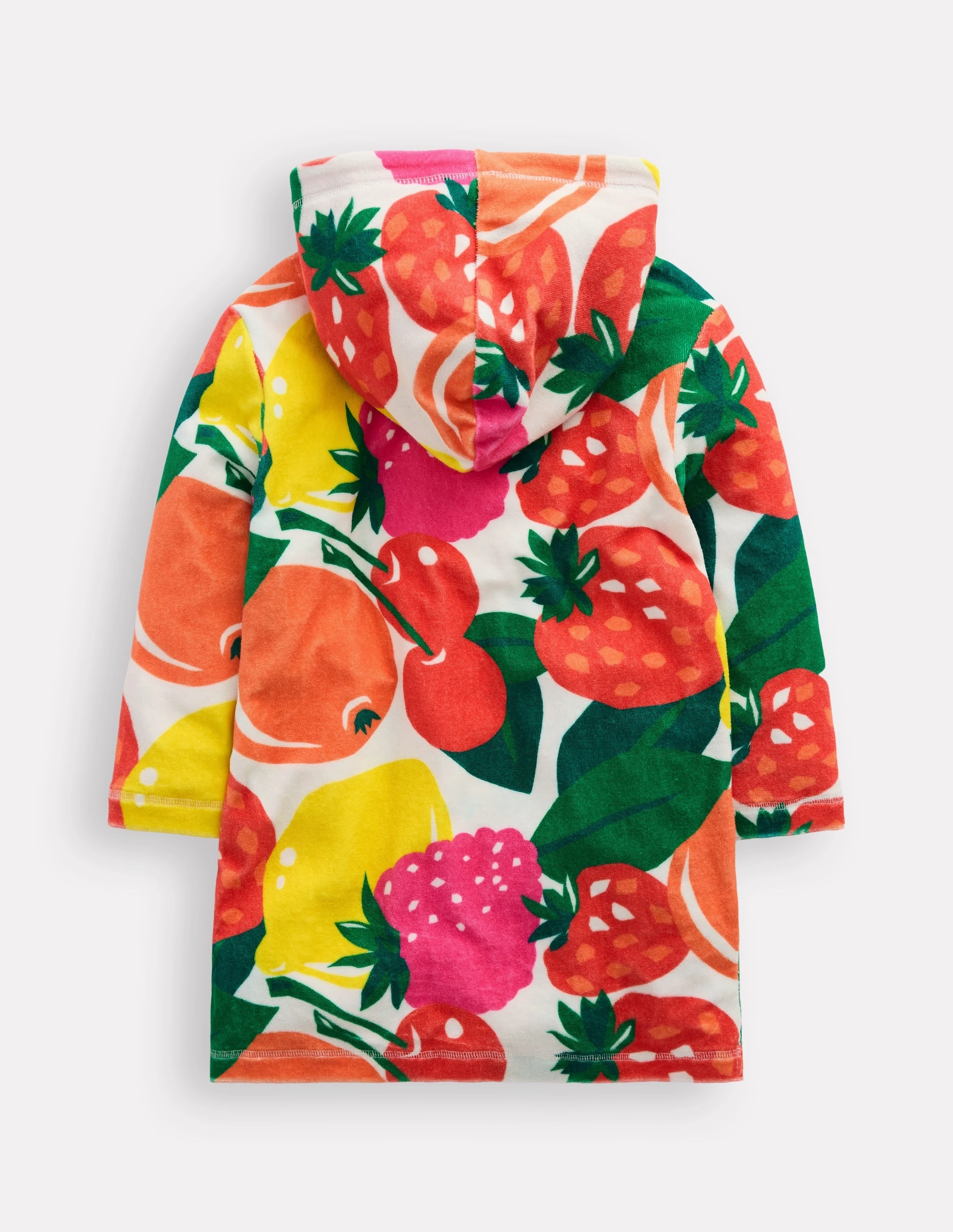 Anti Pilling Surface space-saving Romie Towelling Zip Throw-On-Multi Giant Fruit