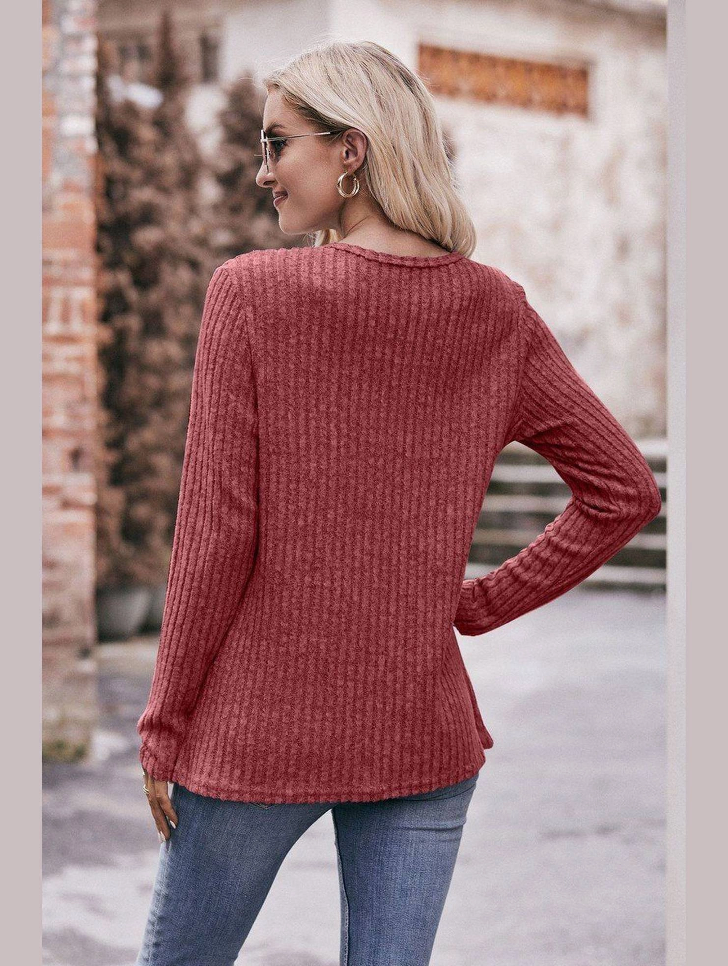 TonalStitching ROUND NECK BUTTON FITTING CORDUROY PULLOVER
