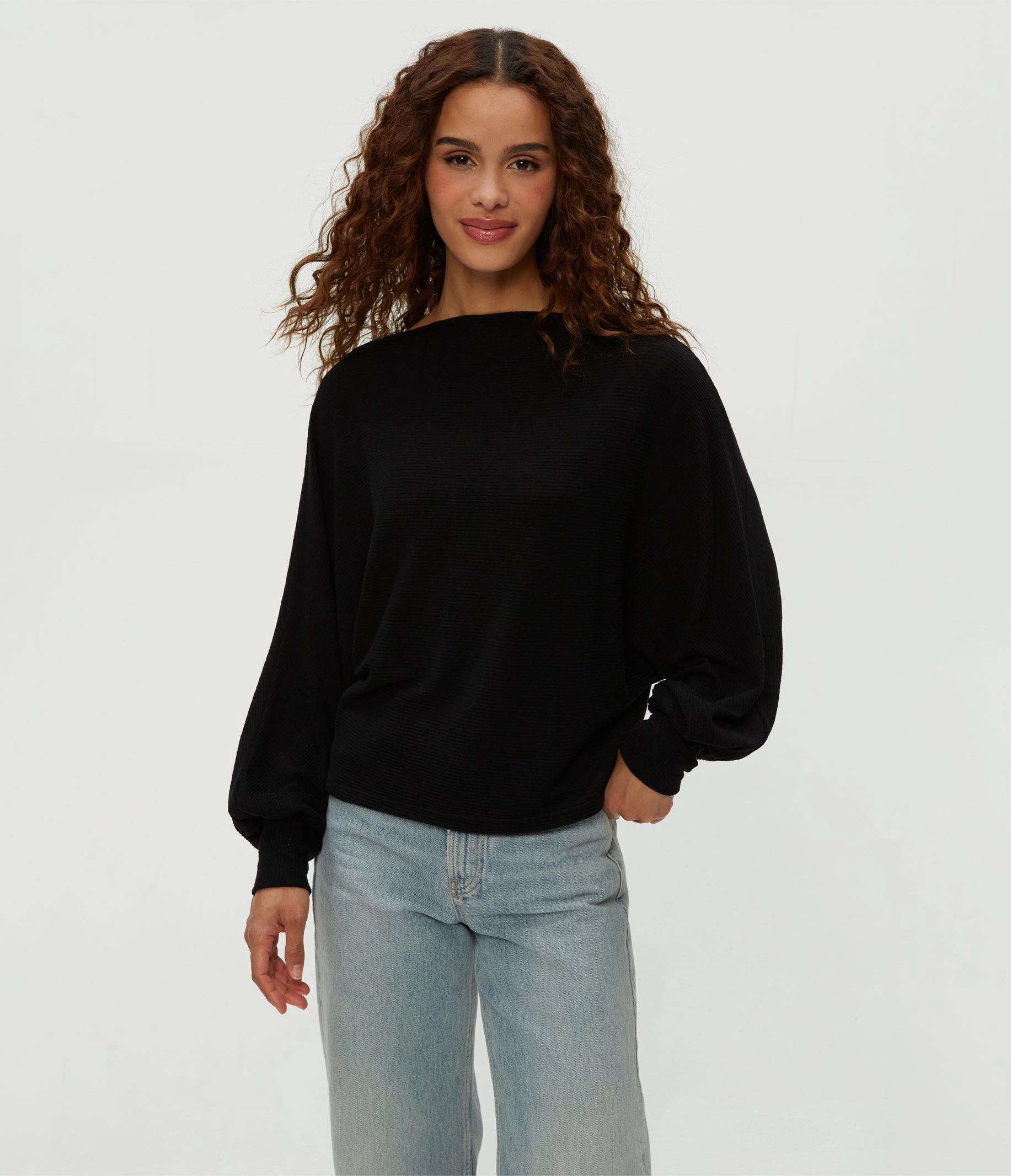 ROXY BALLOON SLEEVE TOP Multi Panel Construction AntiStaticInnerLining