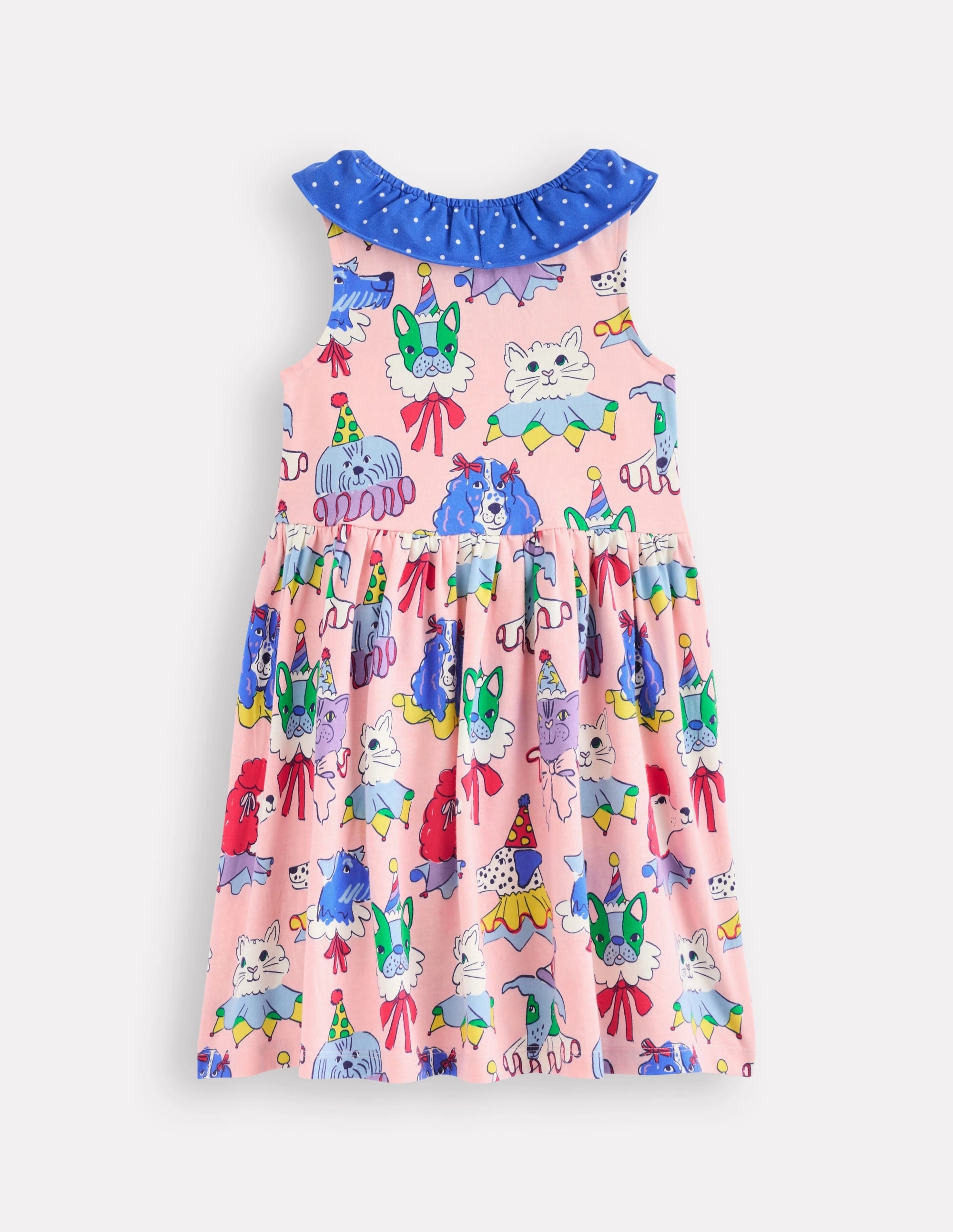 Breezy Fit Ruffle Neck Jersey Dress-Chalk Pink Parade Pets