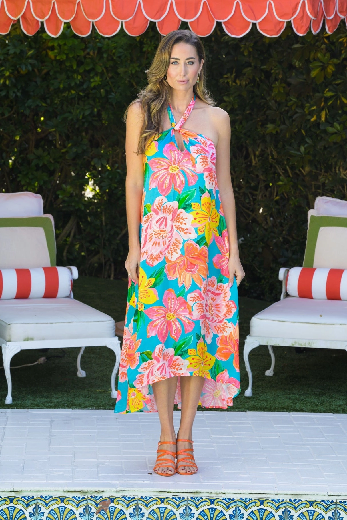 Sardinia Dress / Turquoise Fuchsia Smart Piece