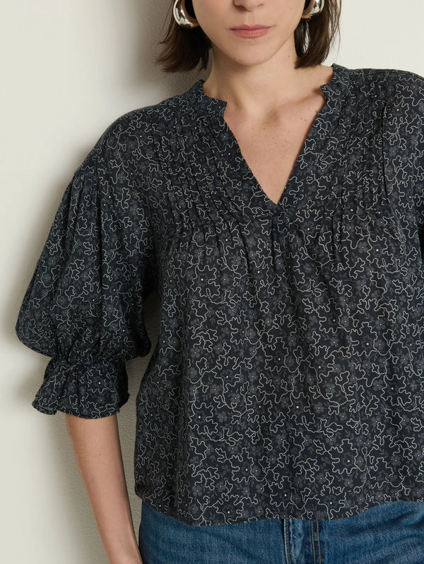 Airflow Mesh Lining SCARLET PINTUCK BLOUSE