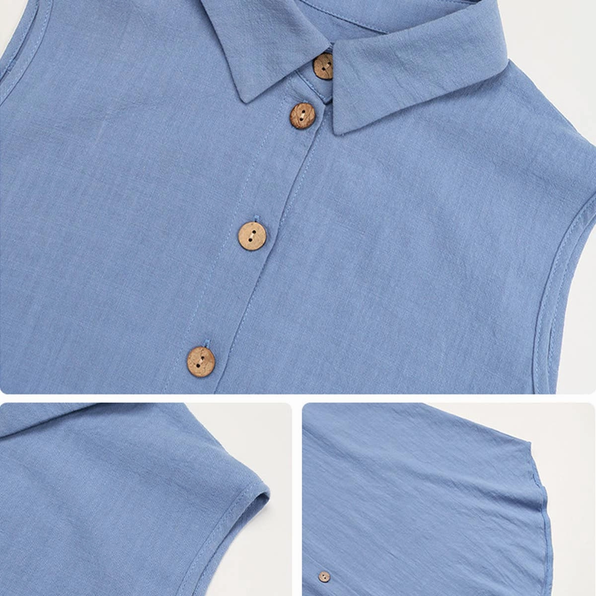 COTTON BUTTON-UP SHIRT DRESS_CWDSD3415 Flexible Mood Light Movement