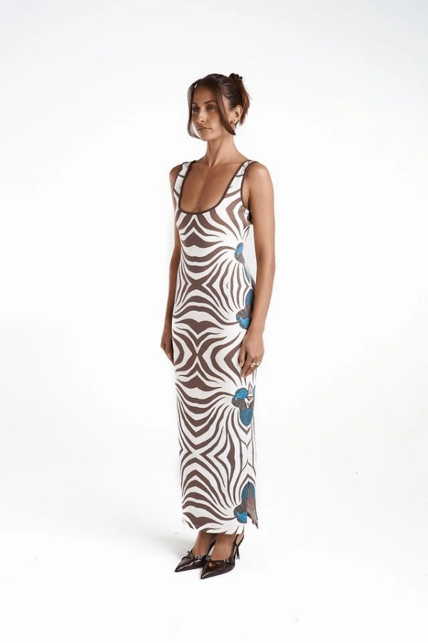 Scoop Neck Maxi Dress Nautilus Casual event dress