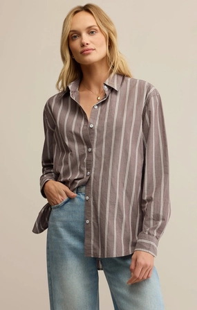 Sustainable Production Certified Circular Knit SEAPORT STRIPED POPLIN SHIRT