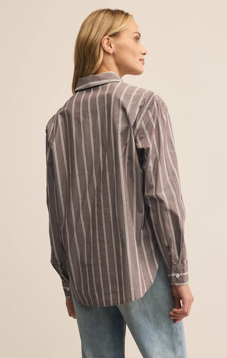 SEAPORT STRIPED POPLIN SHIRT Adjustable Cuff System