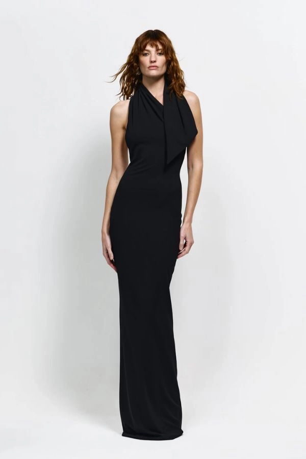 Essential Piece Casual Lines Carlson Gown Black
