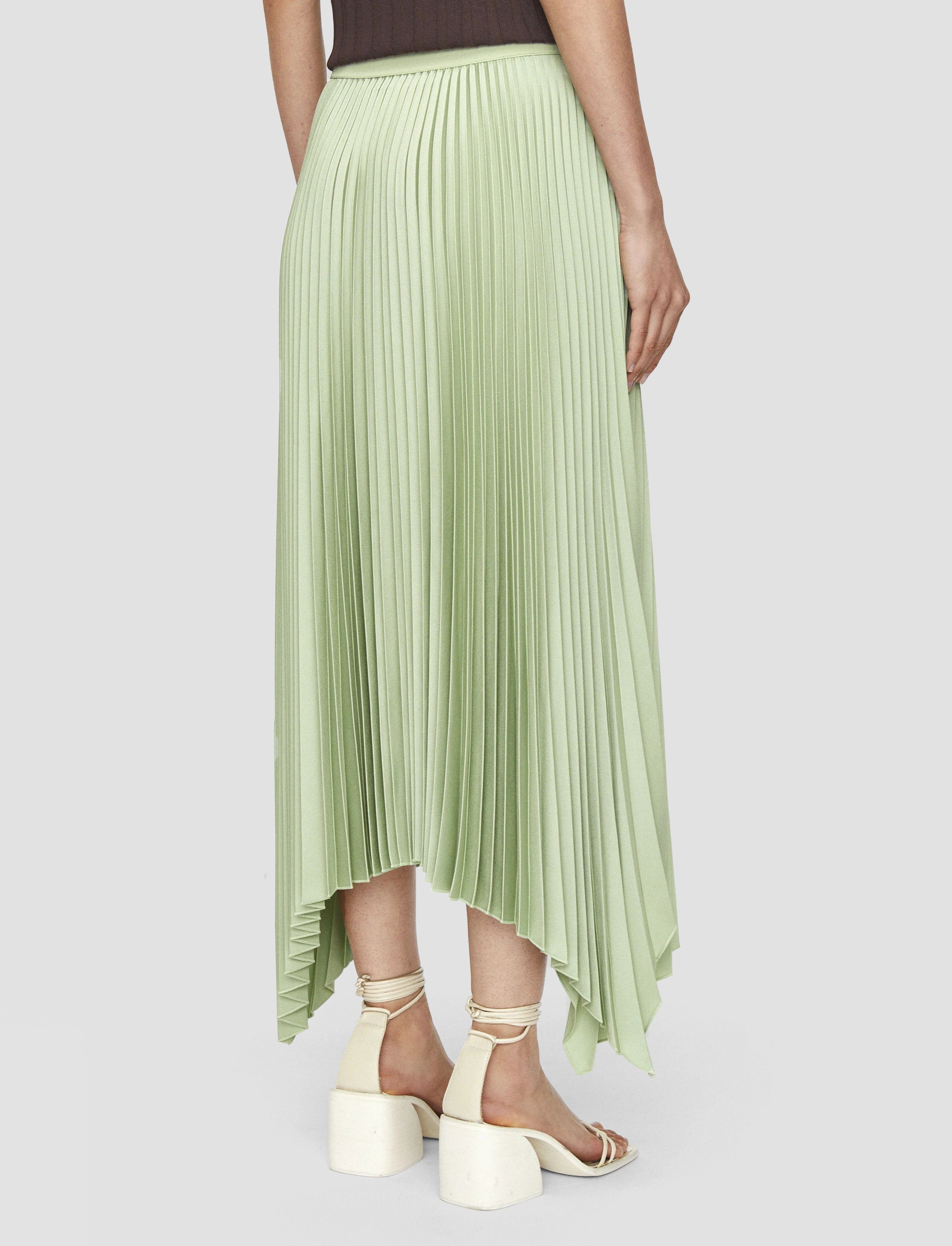 muted tone Ade Knit Weave Pliss Skirt