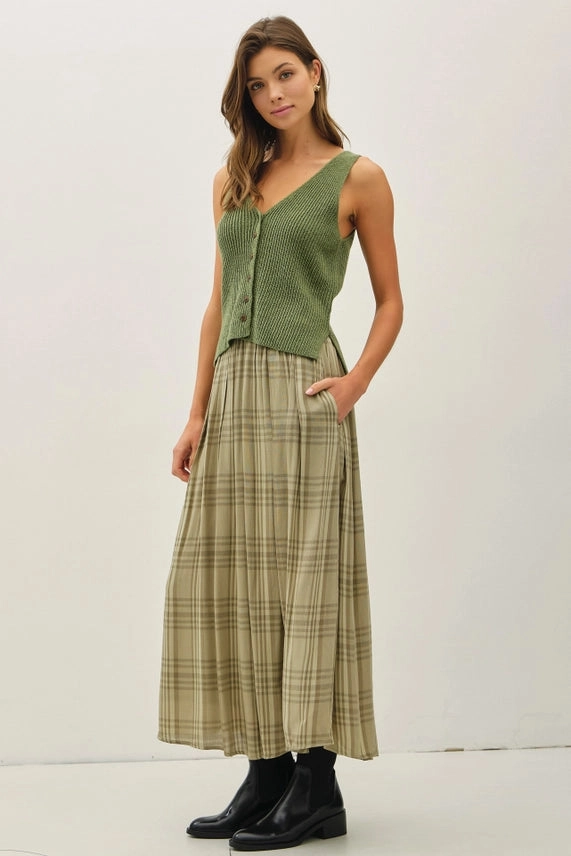 Seasons Change Plaid Skirt in Spruce All Occasion Everyday Line