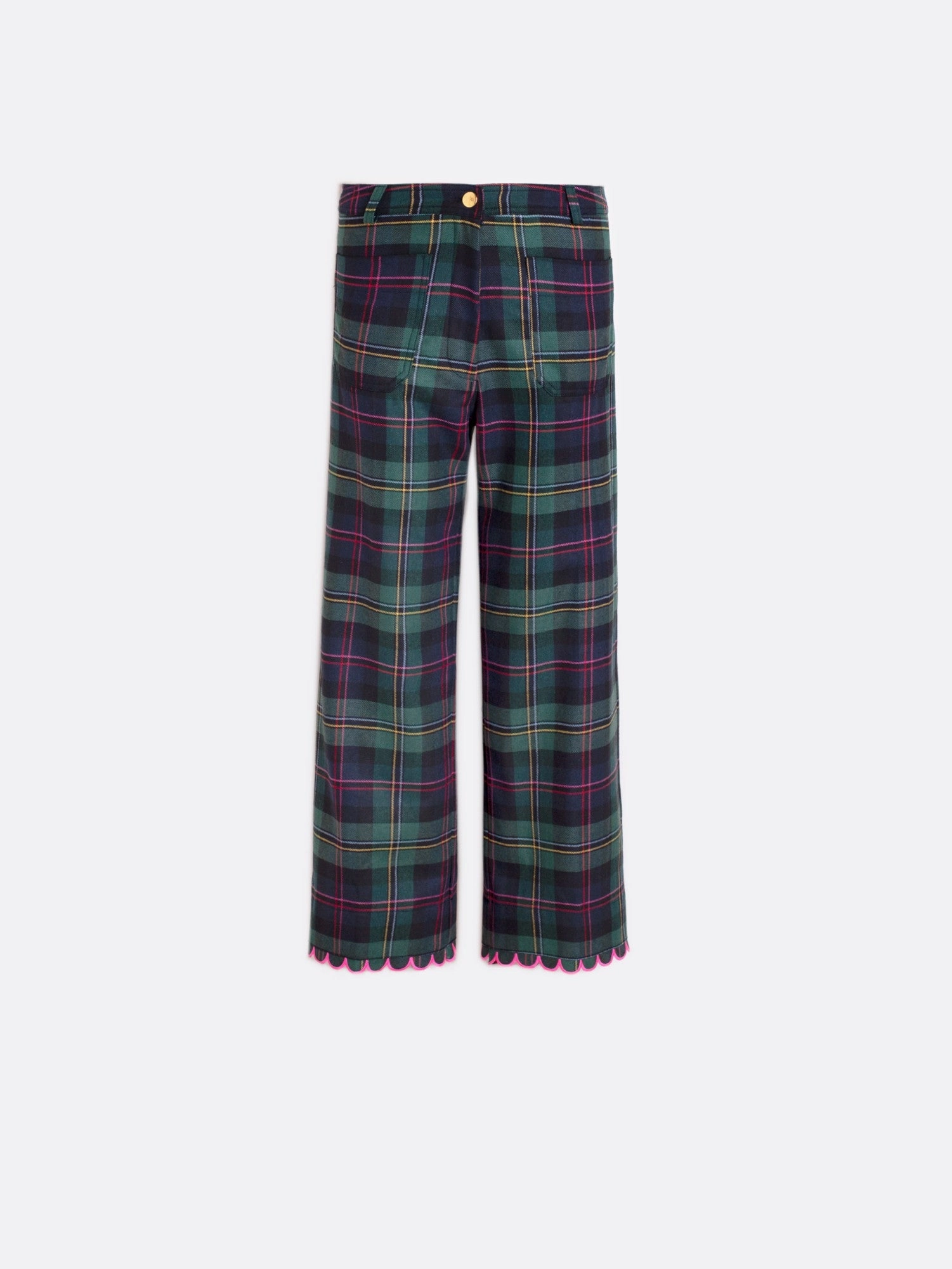 Comfy All-Day Body Contour PLAID TROUSER