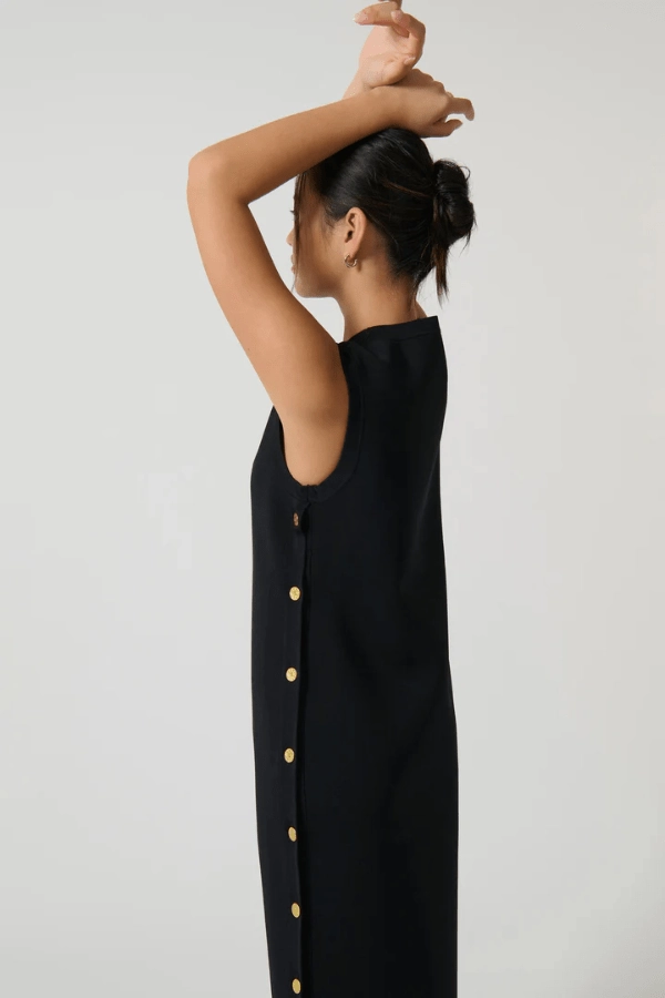 Selena Tunic Long Black Comfy Layers Timeless Wearable