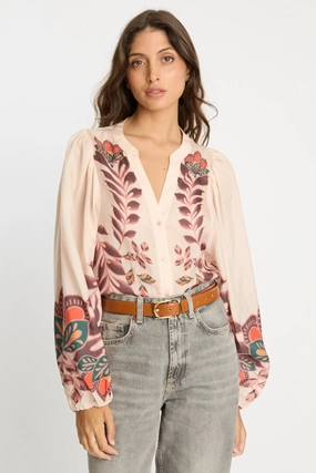 Selene Top in Copper Orchard Classic A-line design Compressible